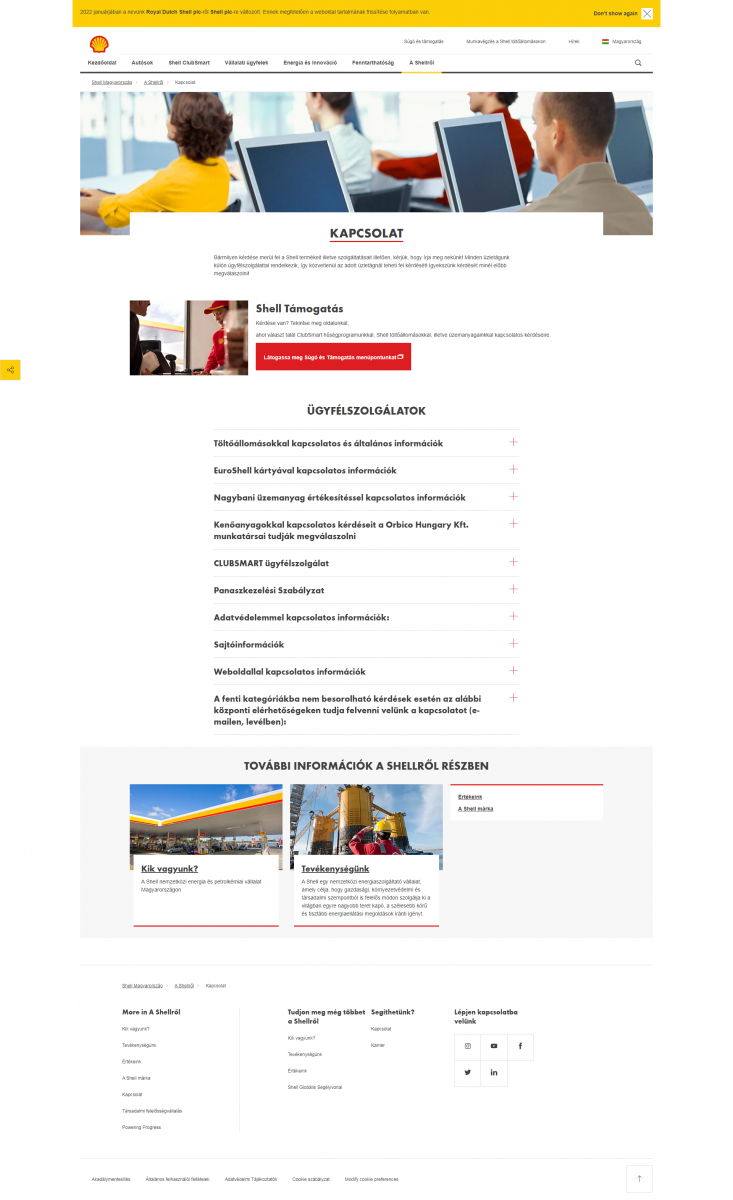 Shell ügyfélszolgálat telefonszám