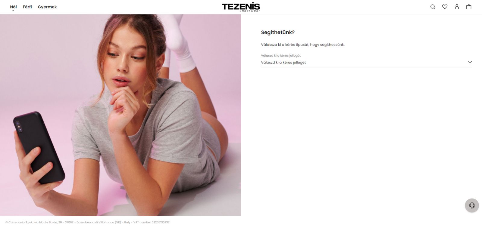 Tezenis ügyfélszolgálat